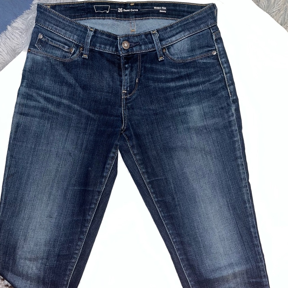 Levi's Demi Curve Women's Size 26 Modern Rise Skinny Blue Jeans - Picture 3 of 9